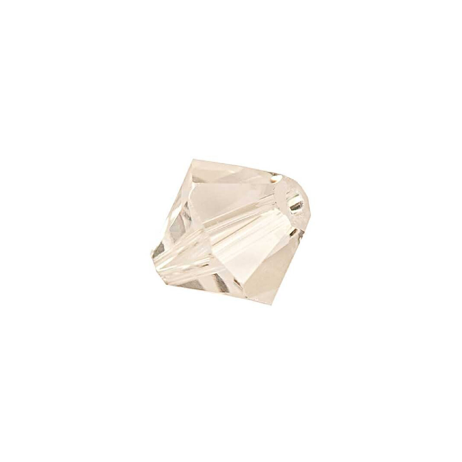 Glasschliff-Perlen Raute, 6 mm, 12 Stk, Wei�