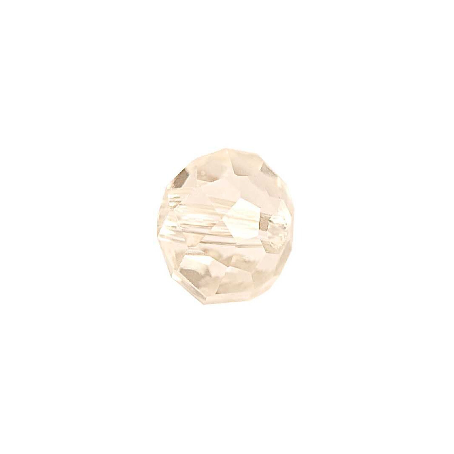 Glasschliff-Diskus Perle, 6 mm, 12 Stk, Wei�