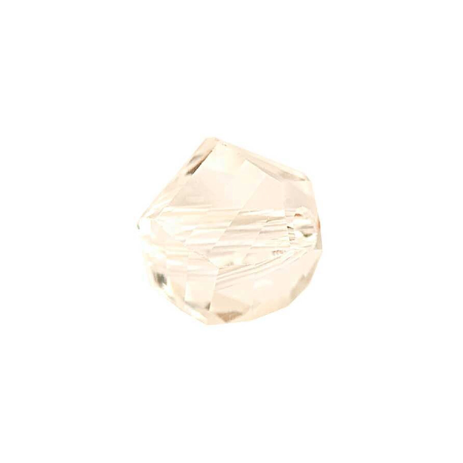 Glasschliff-Kandis Perle, 6 mm, 12 Stk, Wei�
