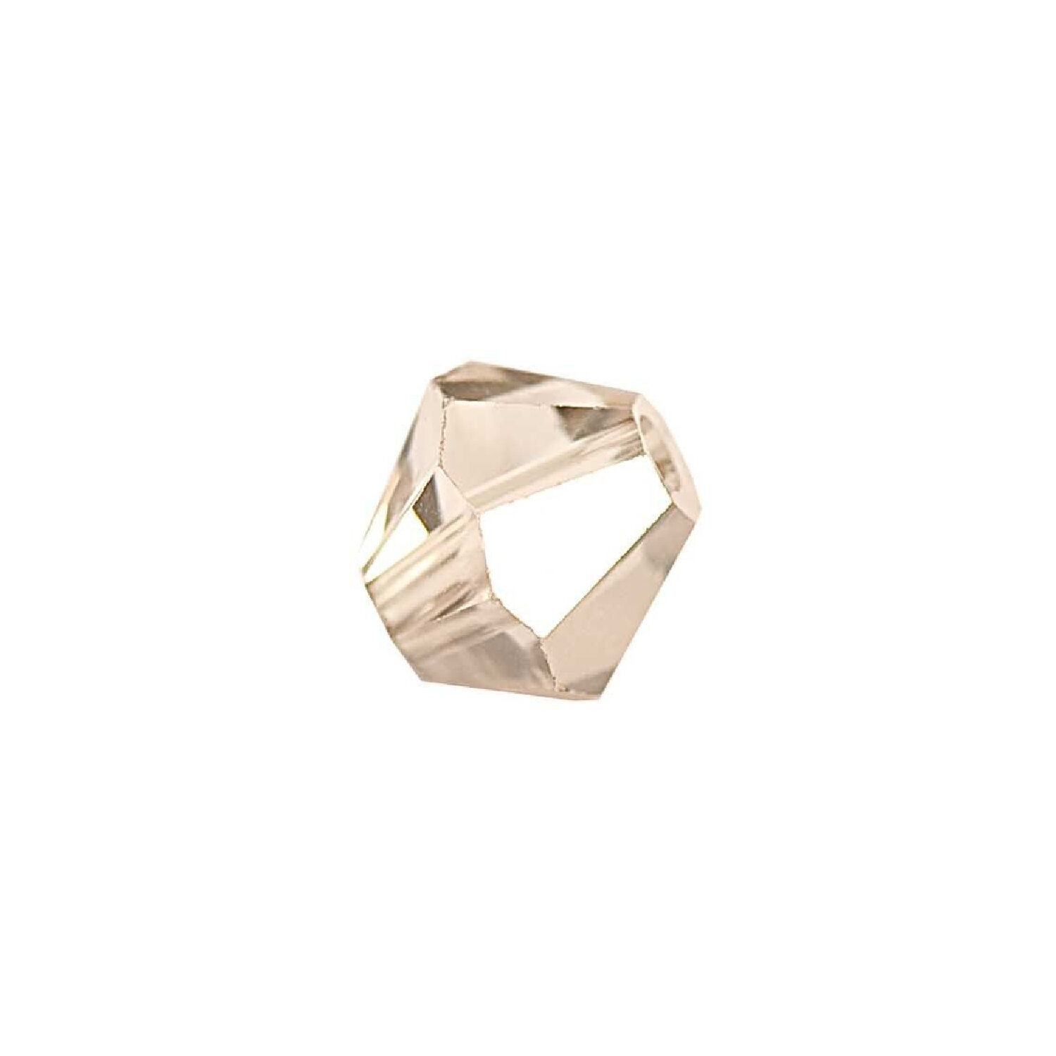 Glasschliff-Perlen Raute, 6 mm, 12 Stk, Grau