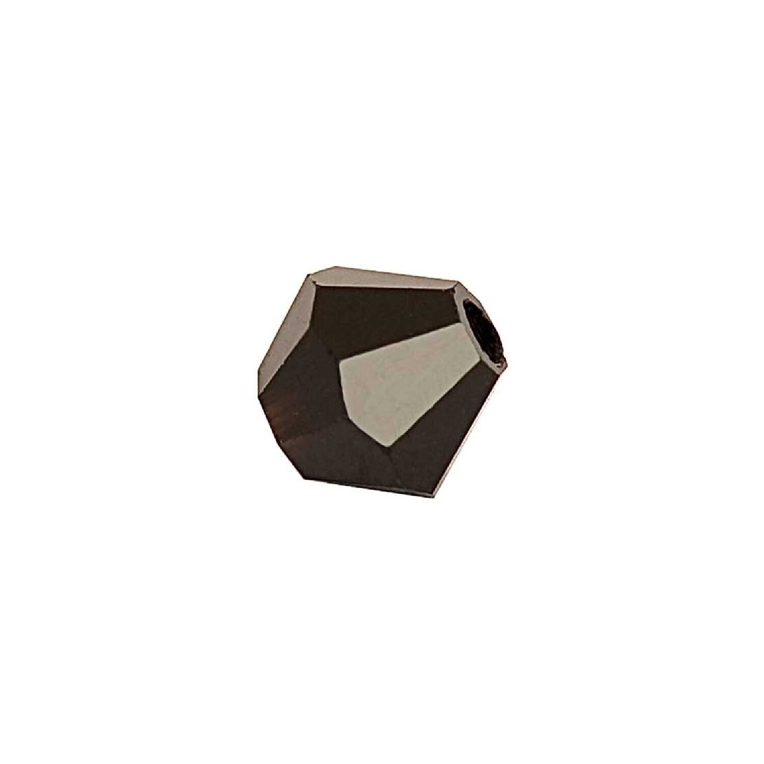 Glasschliff-Perlen Raute, 6 mm, 12 Stk, Schwarz