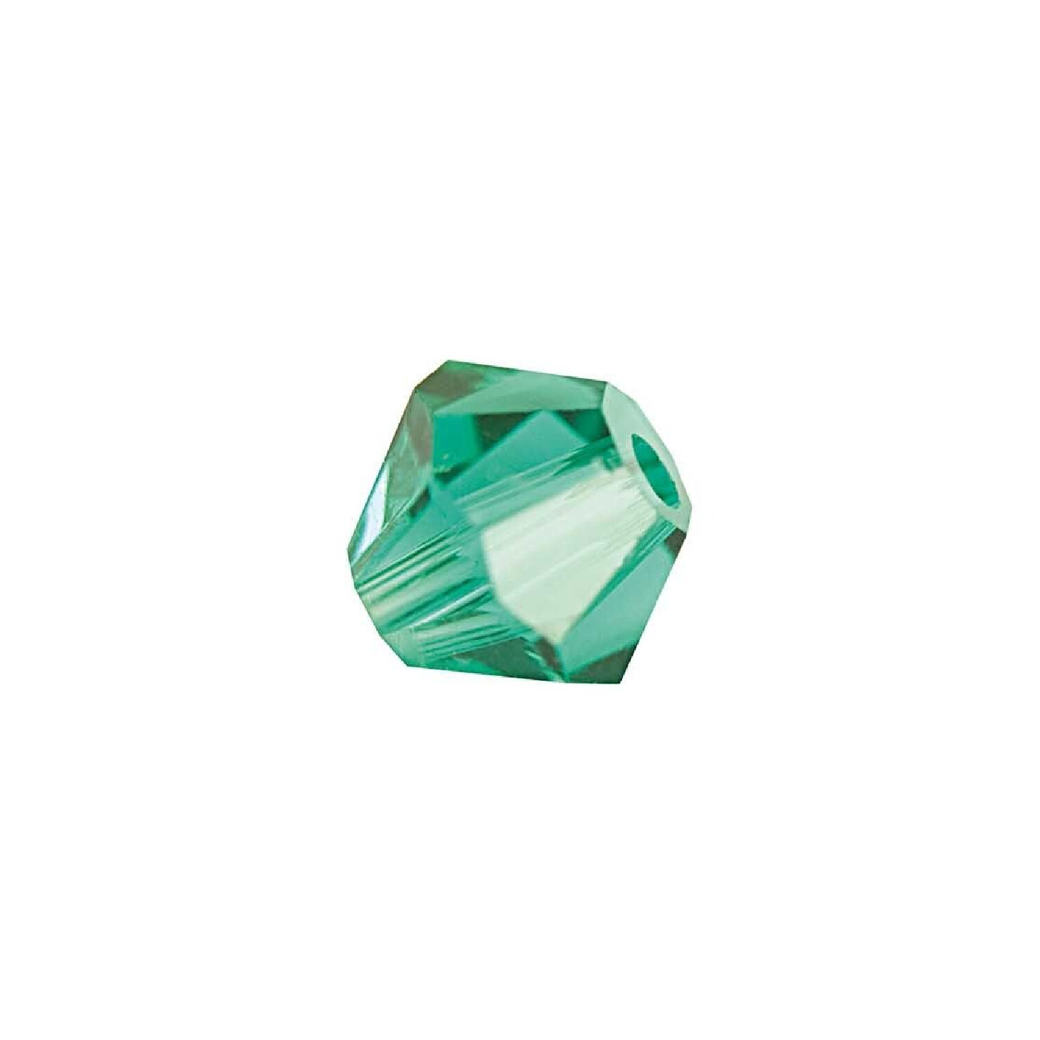 Glasschliff-Perlen Raute, 4 mm, 20 Stk, Smaragd