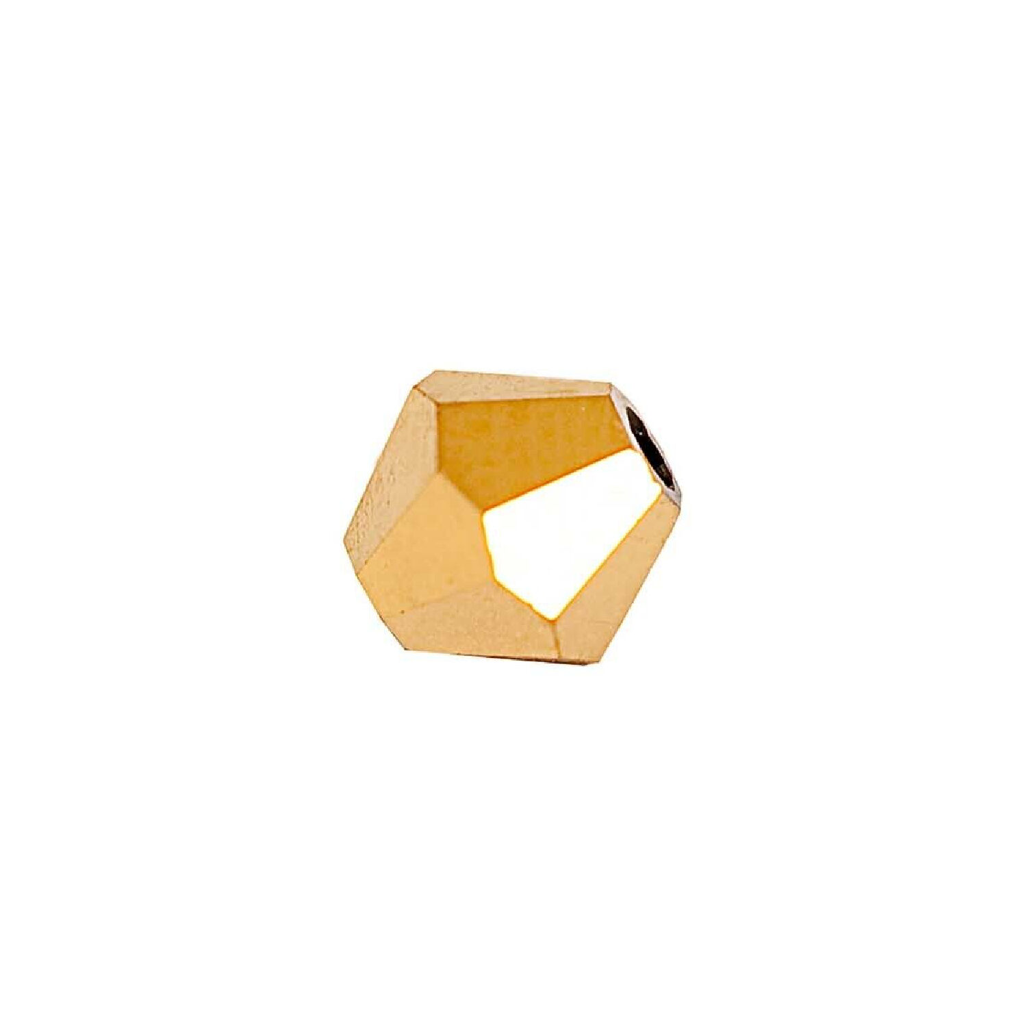 Glasschliff-Perlen Raute, 6 mm, 12 Stk, Gold