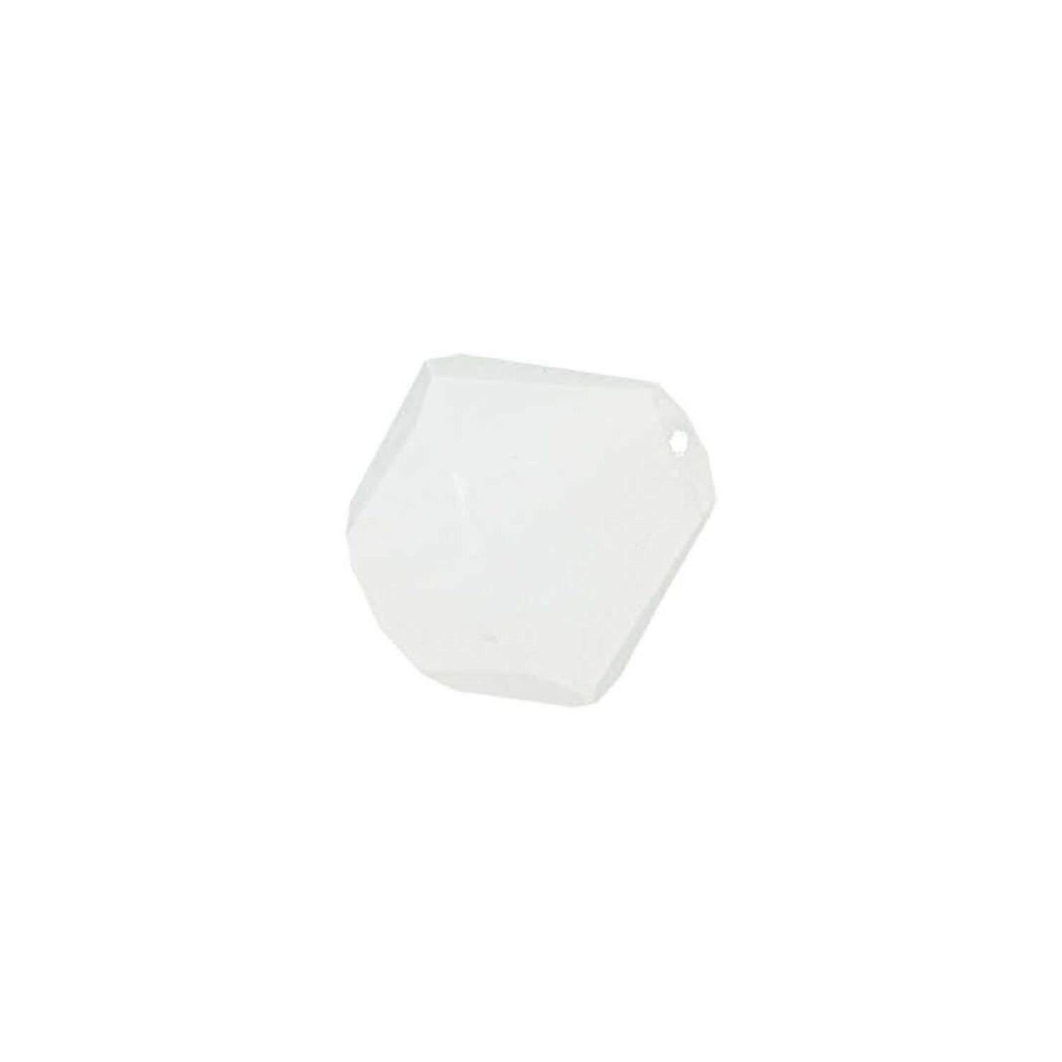 Glasschliff-Perlen Raute, 4 mm, 20 Stk, Wei� Milchig