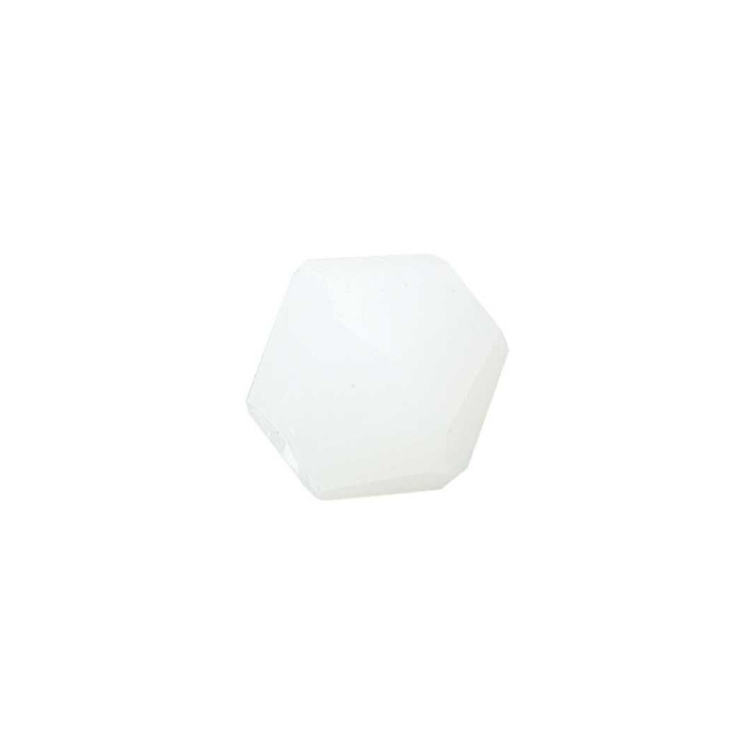 Glasschliff-Perlen Raute, 4 mm, 20 Stk, Wei� Opak