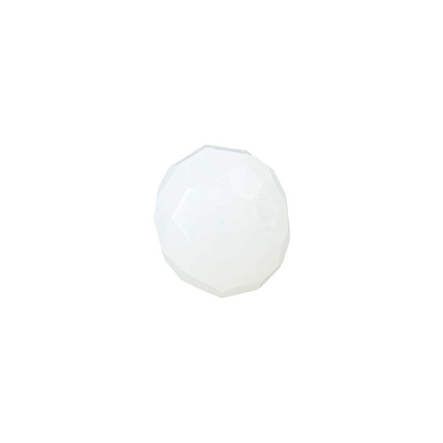 Glasschliff-Diskus Perle, 6 mm, 12 Stk, Wei� Opak