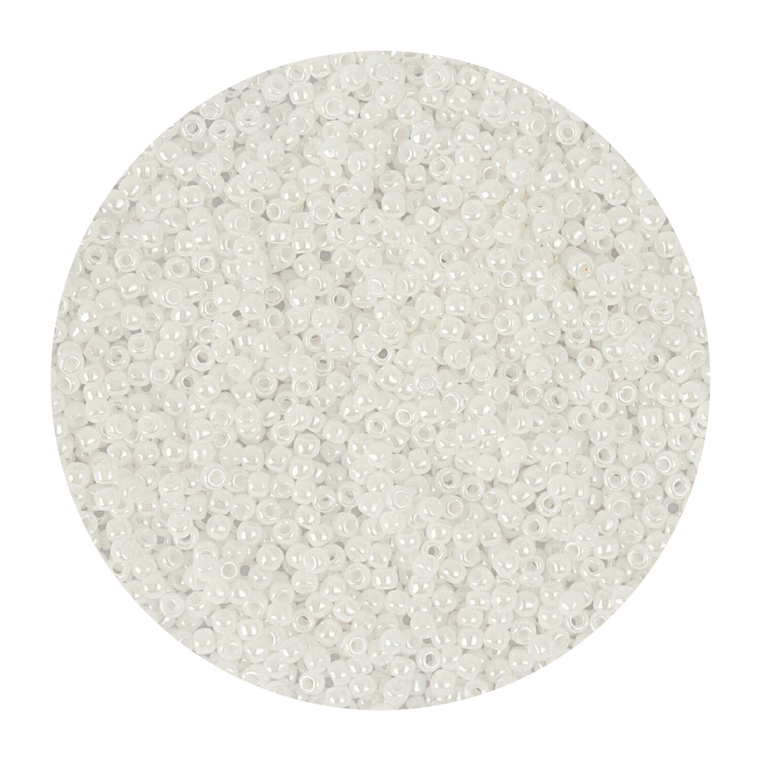 Rocailles-Perlen Itoshii, 2,2 mm, 12 g, Wei� Opak