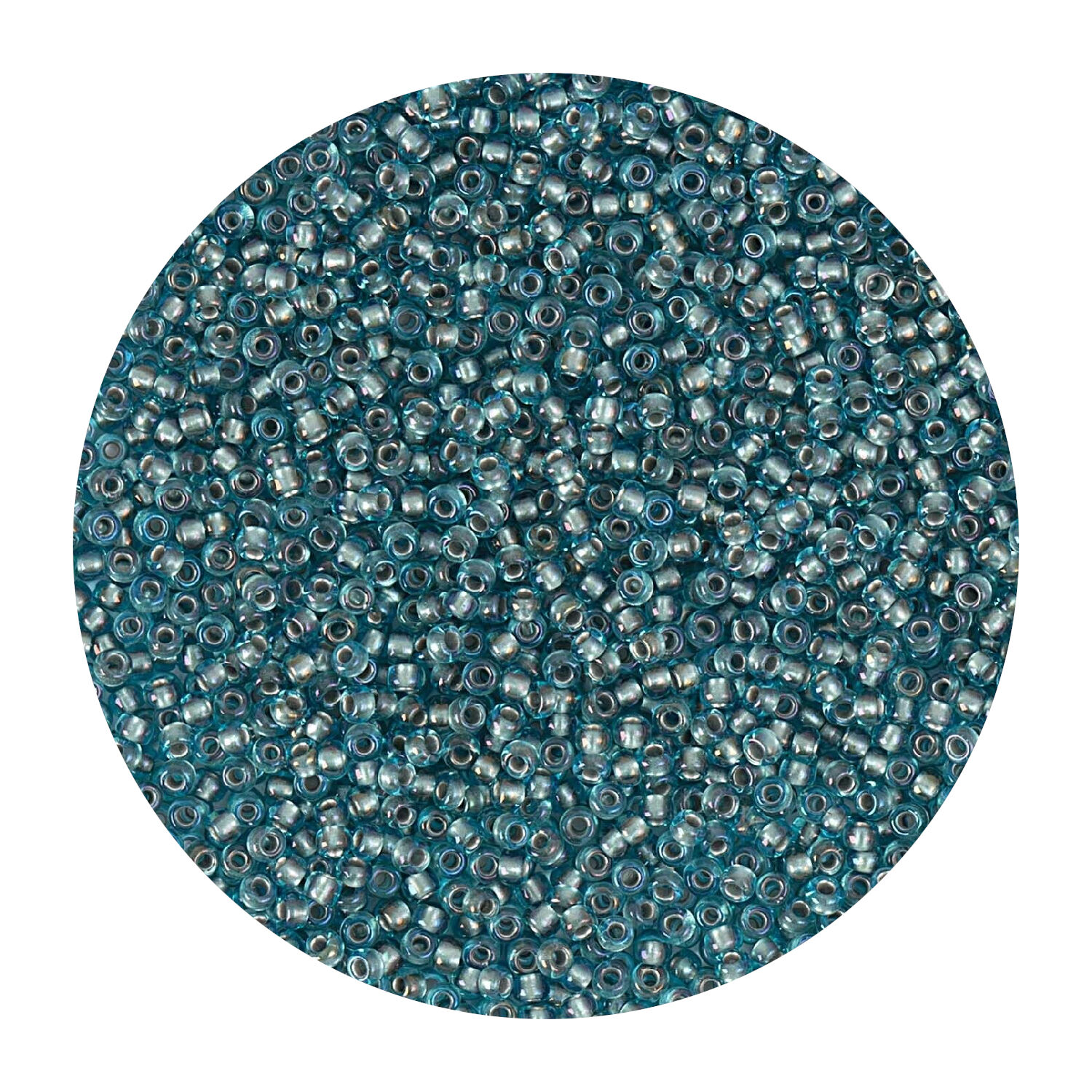 Rocailles-Perlen Itoshii, 2,2 mm, 12 g, T�rkis Transparent