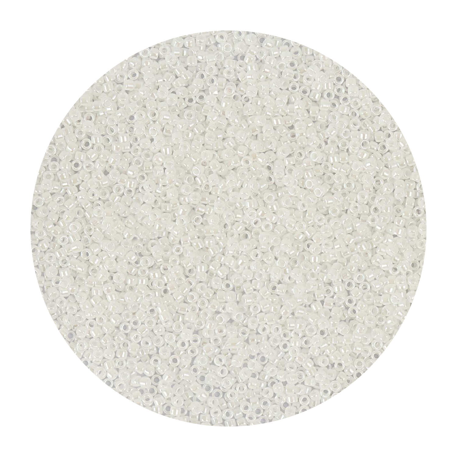 Rocailles-Perlen Itoshii Mini, 1,5 mm, 10 g, Wei� Opak