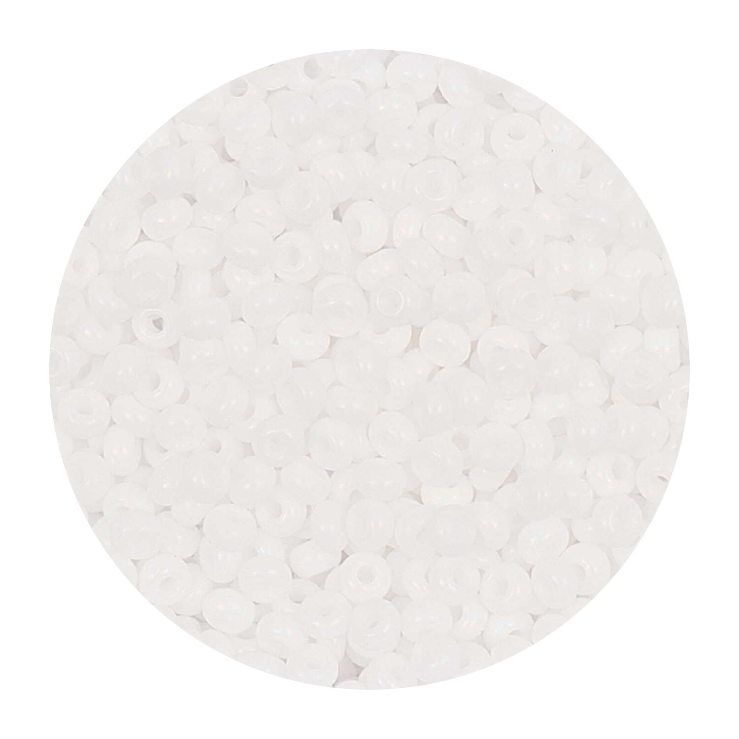 Rocailles-Perlen Itoshii, 2,6 mm, 17 g, Wei� Opak