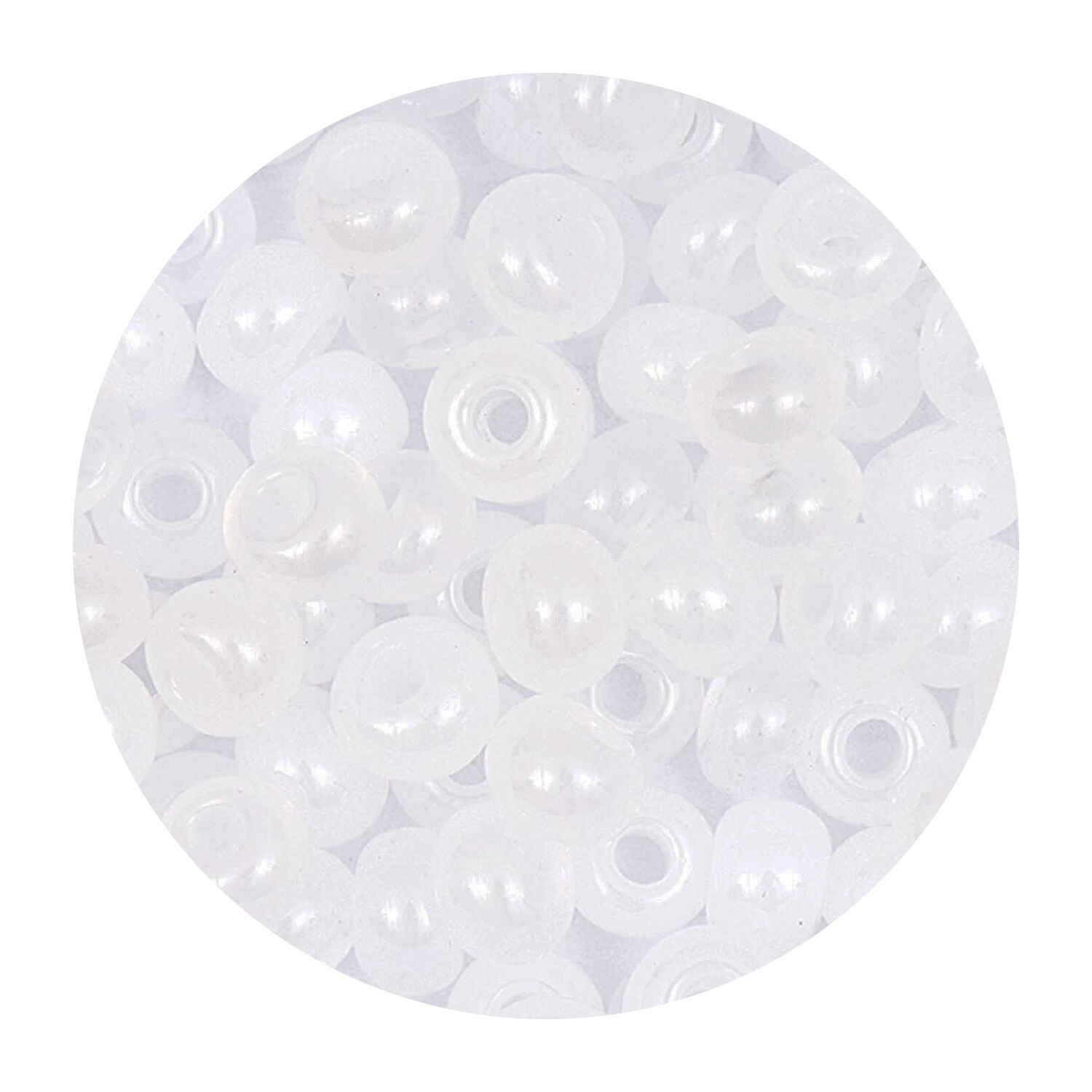 Rocailles-Perlen Itoshii, 4,5 mm, 17 g, Wei� Opak