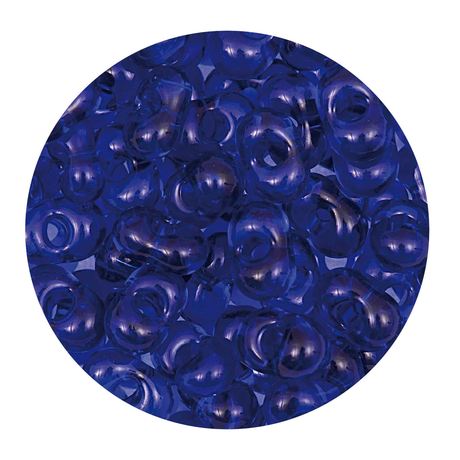 Rocailles-Perlen Itoshii Farfalle, 3,2 x 6,5 mm, 17 g, Blau Transparent
