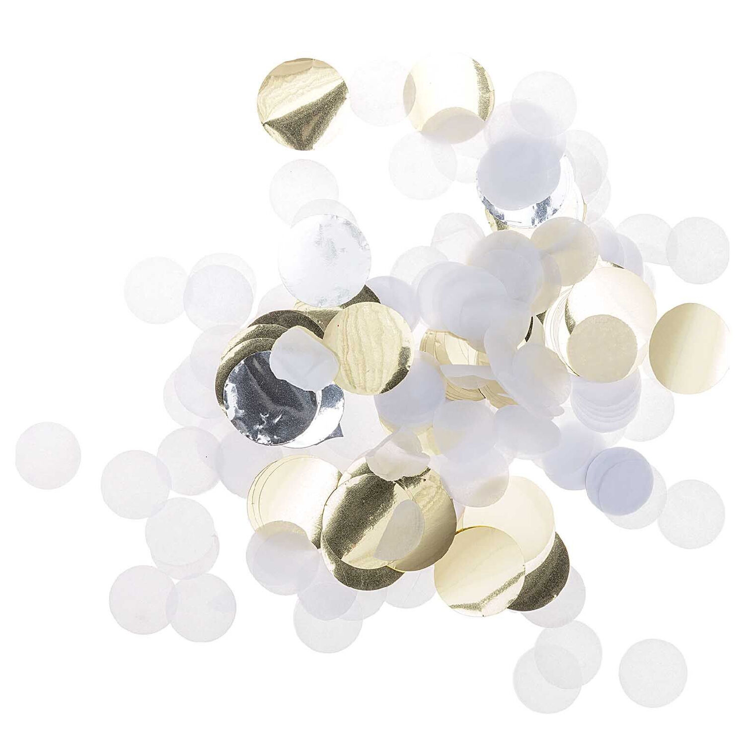 Konfetti rund mit Hot Foil, Wei� Mix, 20 g
