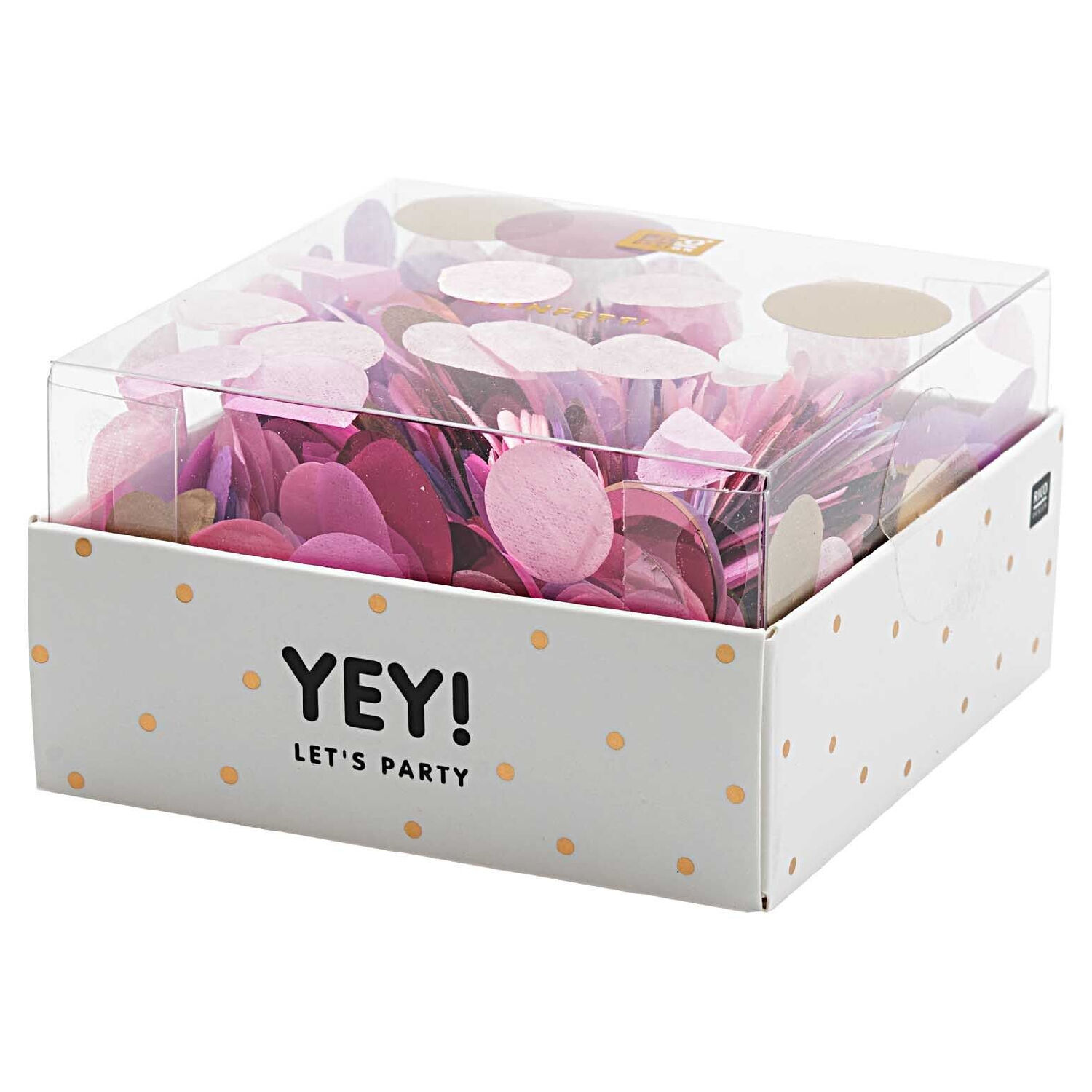 Konfetti rund mit Hot Foil, Rosa Mix, 20 g Bild 2