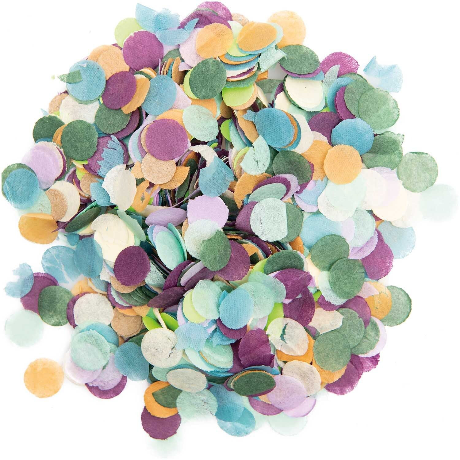 Konfetti rund mit Kraftpapier, Gr�n Mix, 20 g