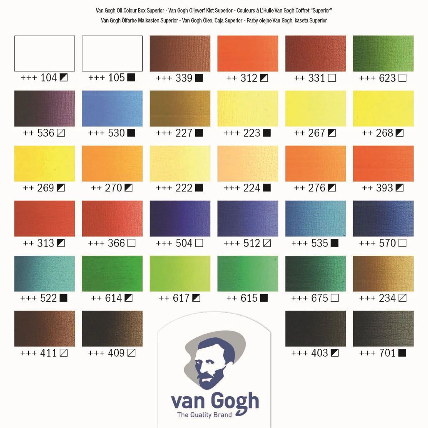 Van Gogh Holzkasten �lfarbe Superior mit 32x 20ml, 2x 60ml-Tuben + Zubeh�r Bild 2