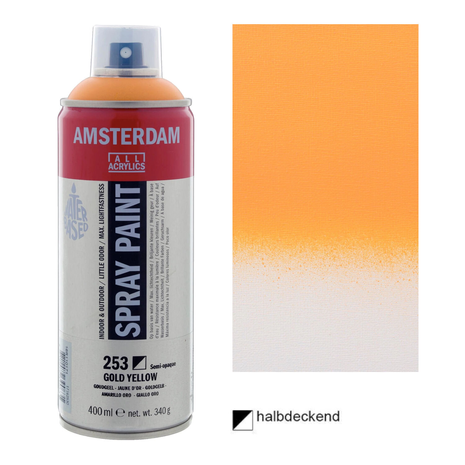 Amsterdam Spr�hfarbe 400 ml, Goldgelb