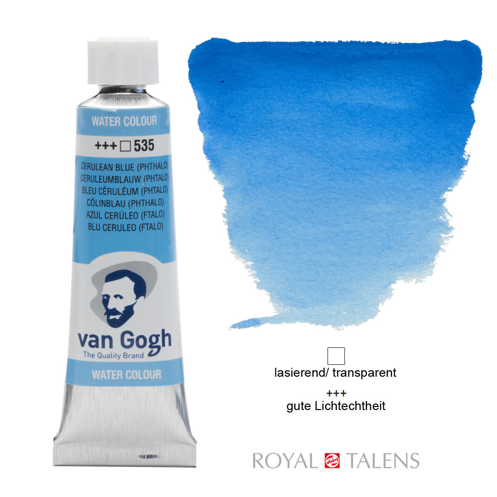 Van Gogh Aquarellfarbe 10ml, C�linblau Phthalo