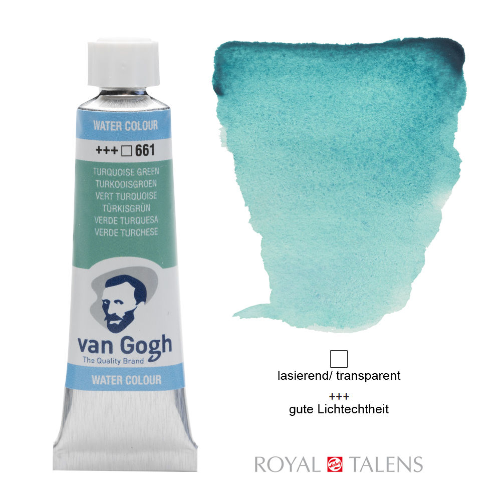 Van Gogh Aquarellfarbe 10ml, T�rkisgr�n