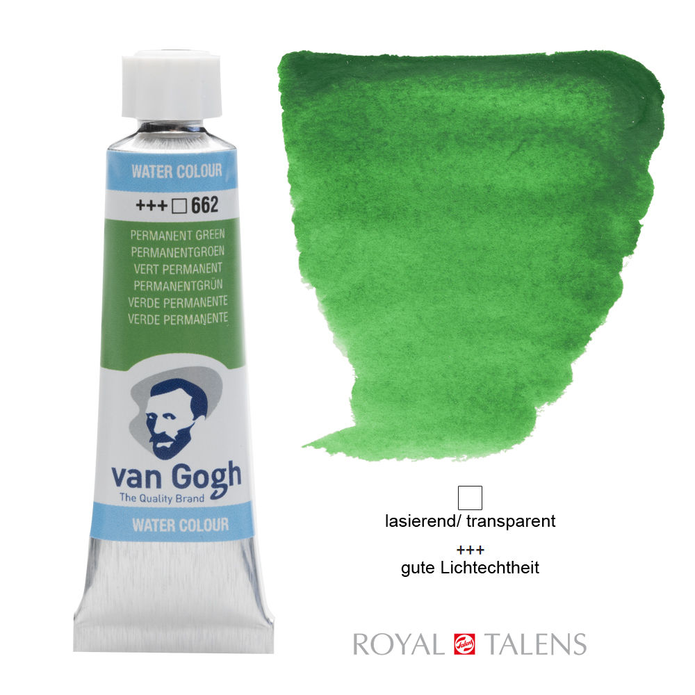 Van Gogh Aquarellfarbe 10ml, Permanentgr�n