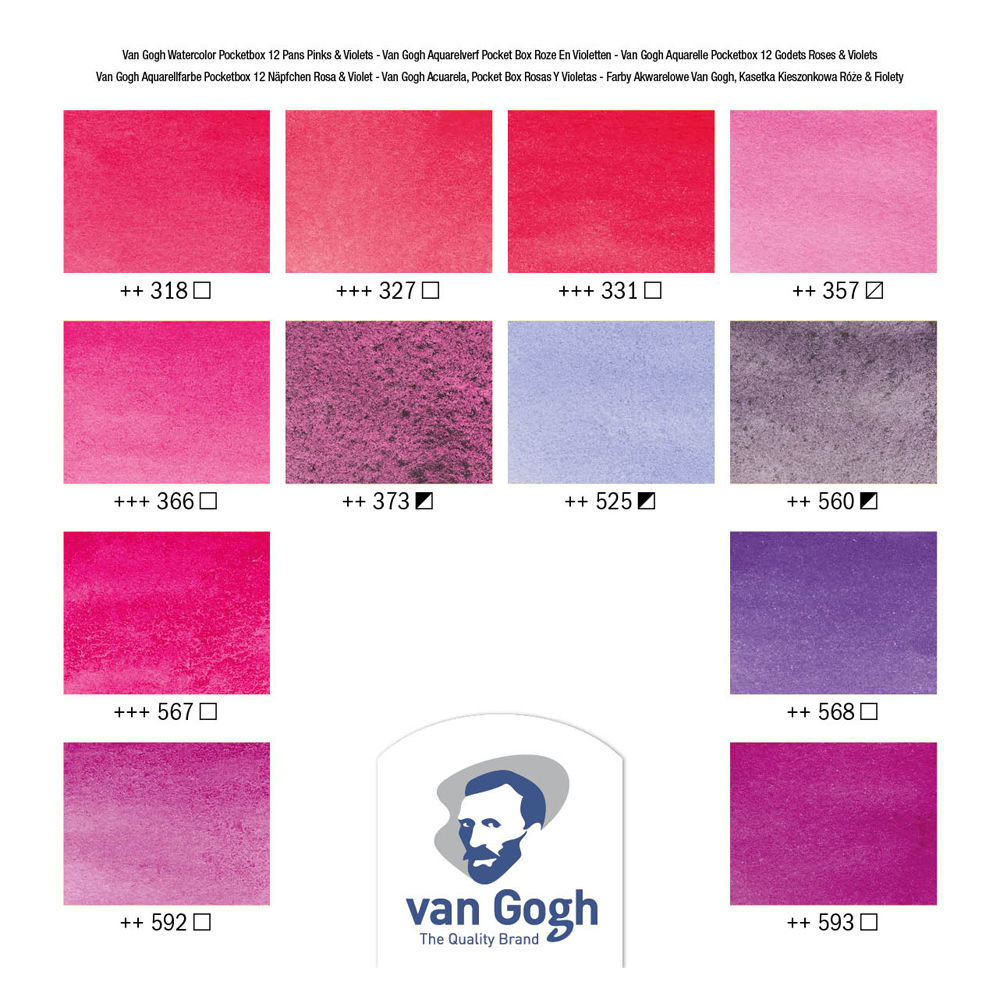 Van Gogh Aquarell Pocketbox, 12 N�pfe, Rosa Bild 3