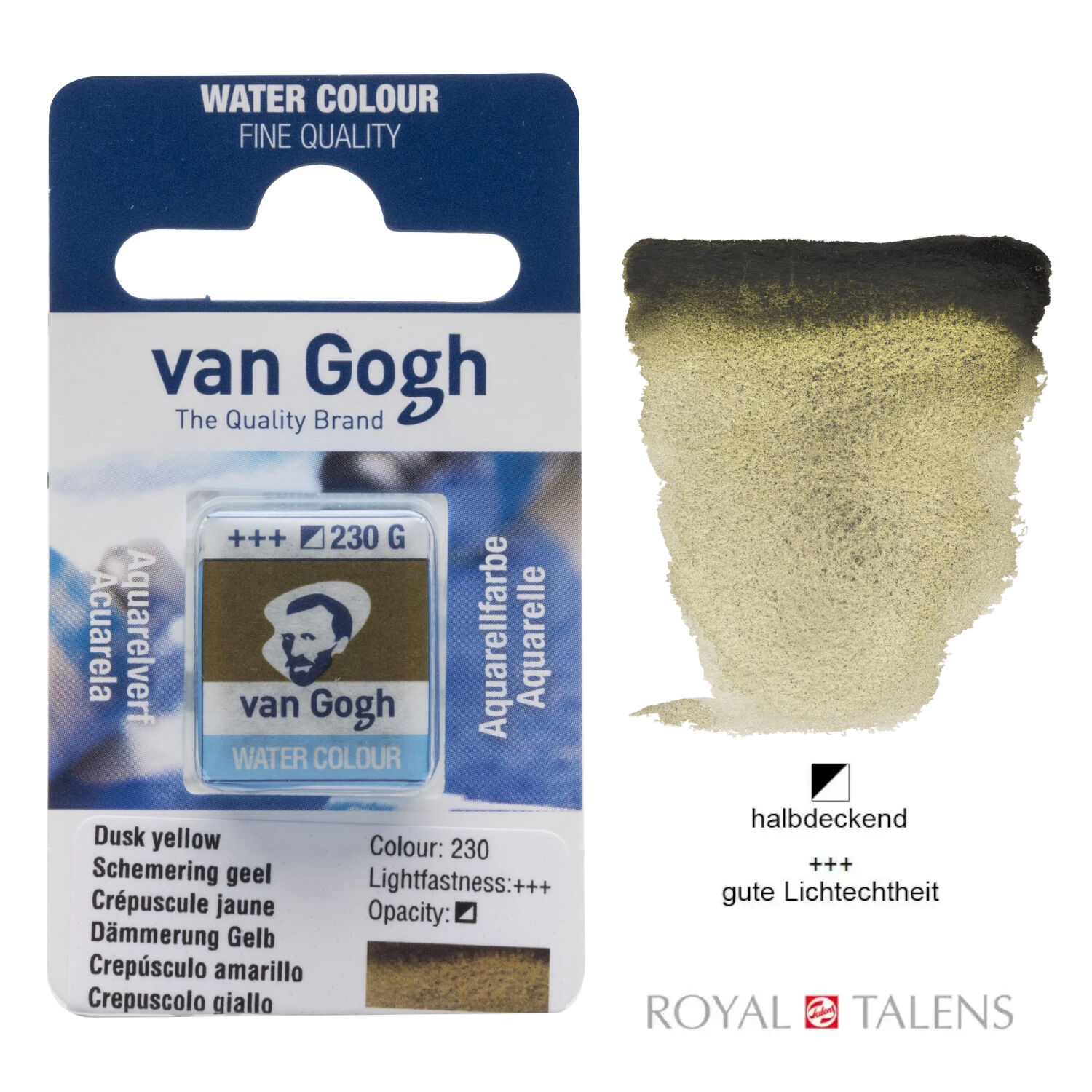 Van Gogh Aquarellfarbe, D�mmerung Gelb, 1/2 Napf
