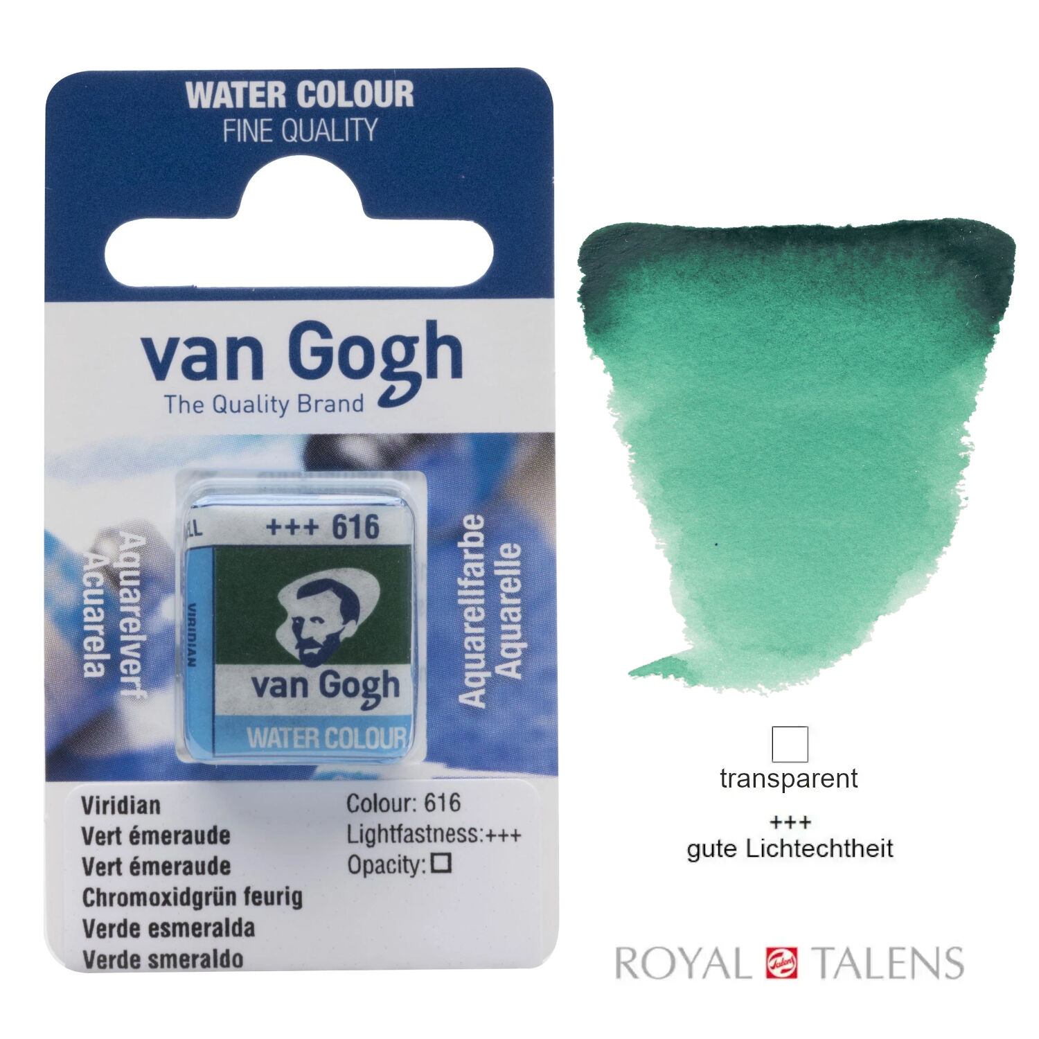 Van Gogh Aquarellfarbe, Chromixdgr�n feurig, 1/2 Napf