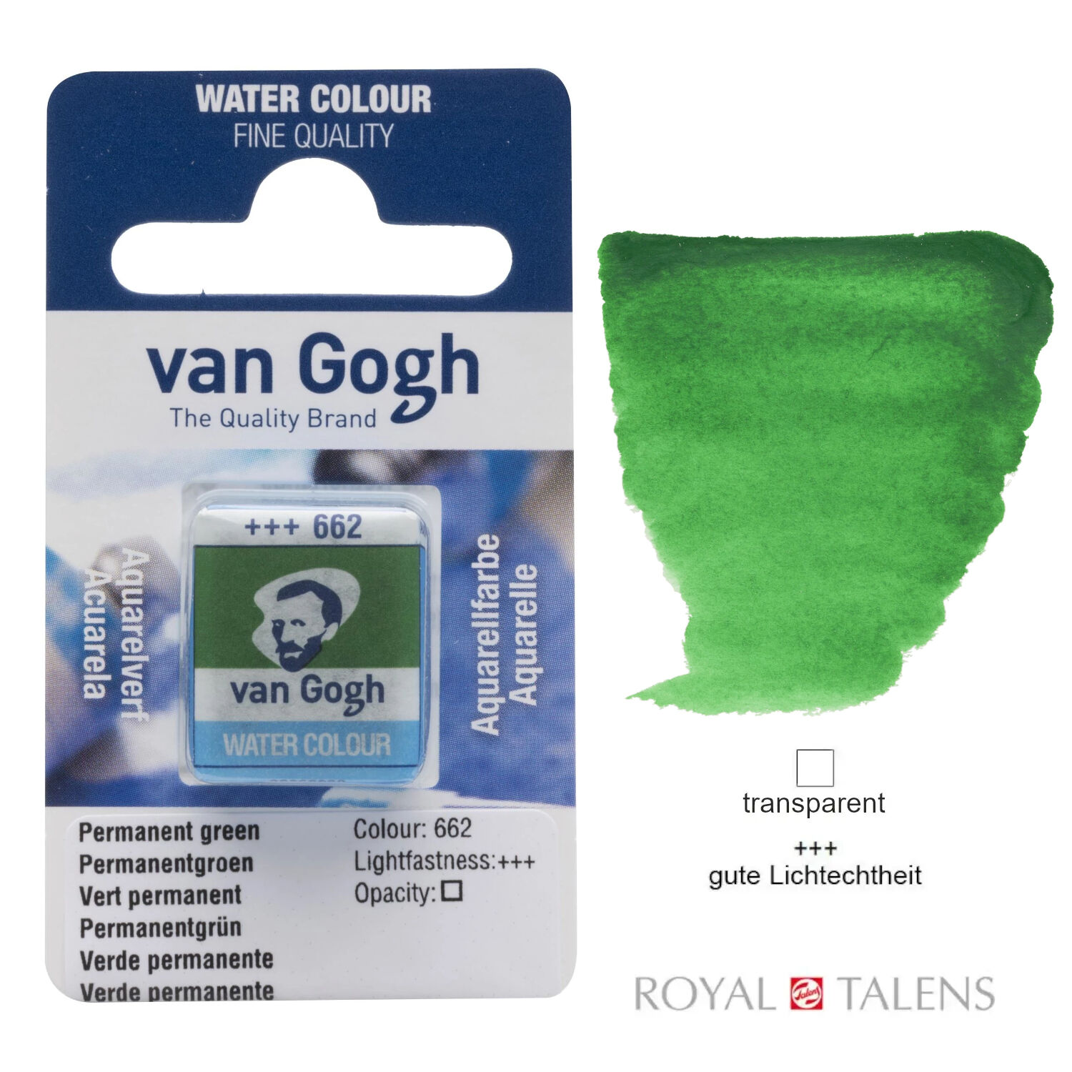 Van Gogh Aquarellfarbe, Permanentgr�n, 1/2 Napf