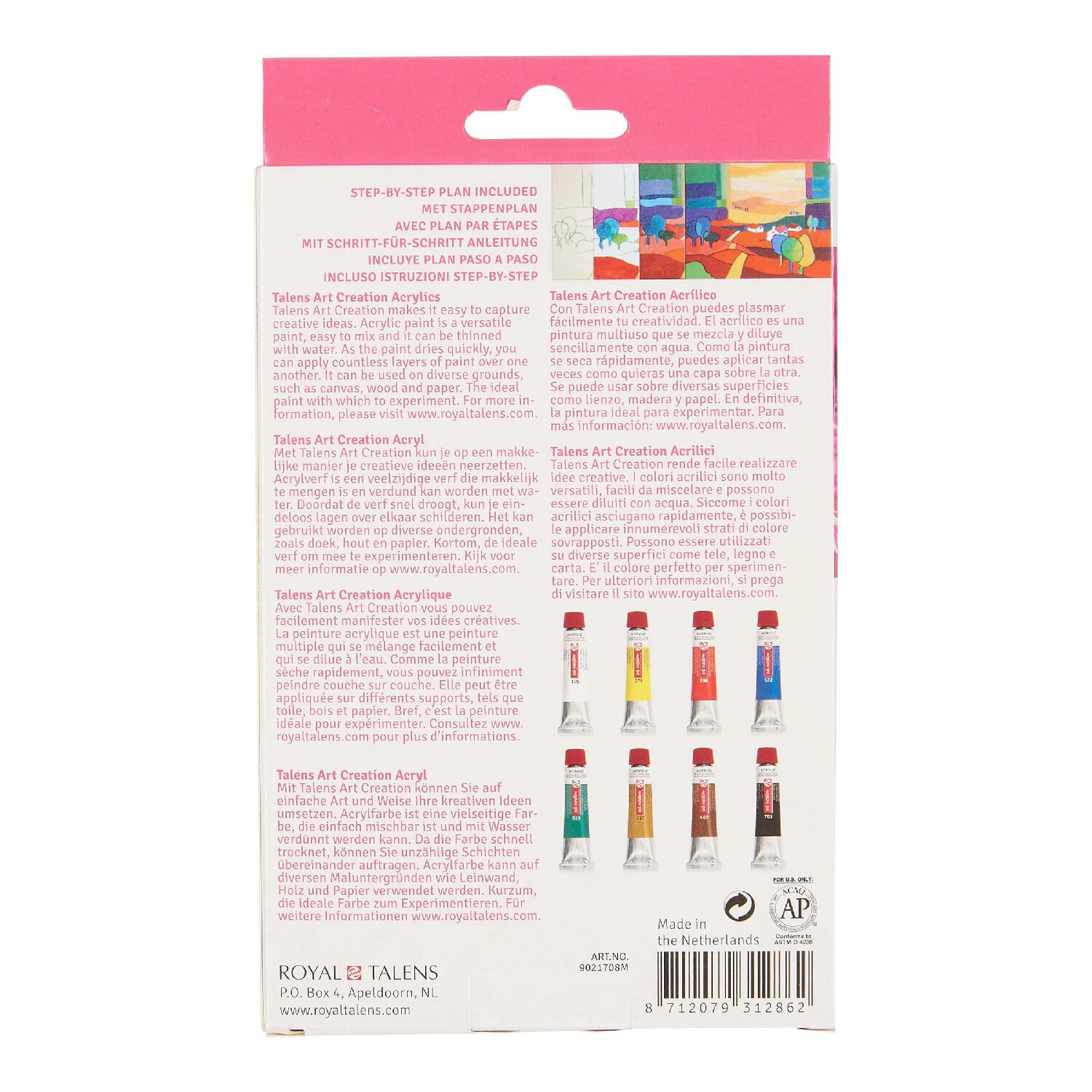 ArtCreation Expression Acrylfarbe Set 8x 12ml Bild 3