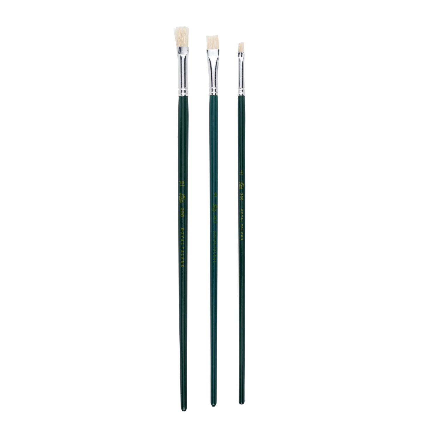 NEU �l- & Acrylpinsel, Schweineborste Gussow Flach, 3er Set, 4, 8, 10