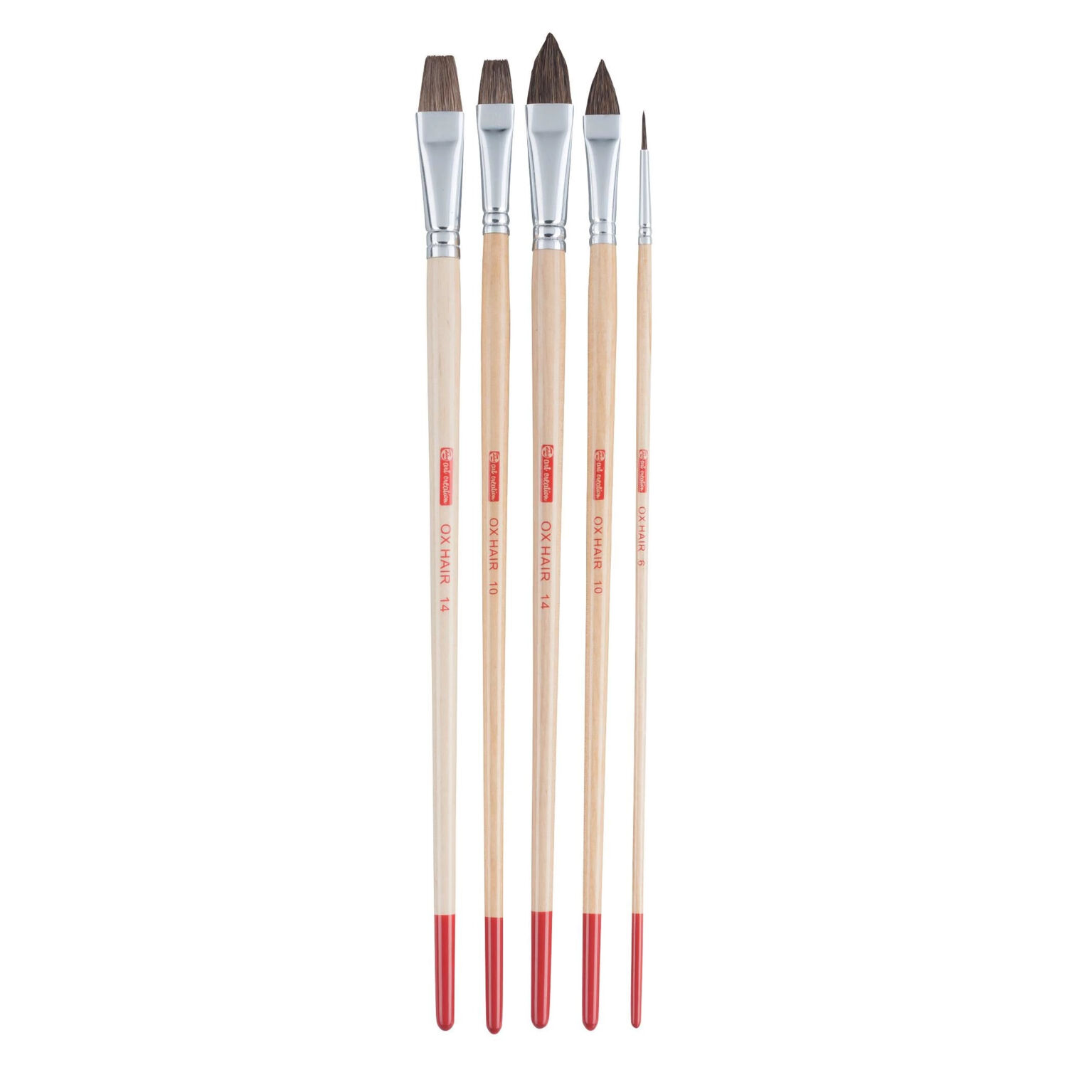 NEU ArtCreation �l- & Acrylpinsel, Rinderohrenhaar, 5 Pinsel sortiert