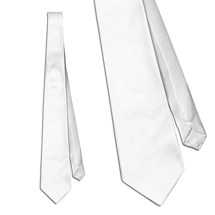 Krawatte klassisch 9,5x140cm wei� Cr�pe Satin 12,5 Bild 2