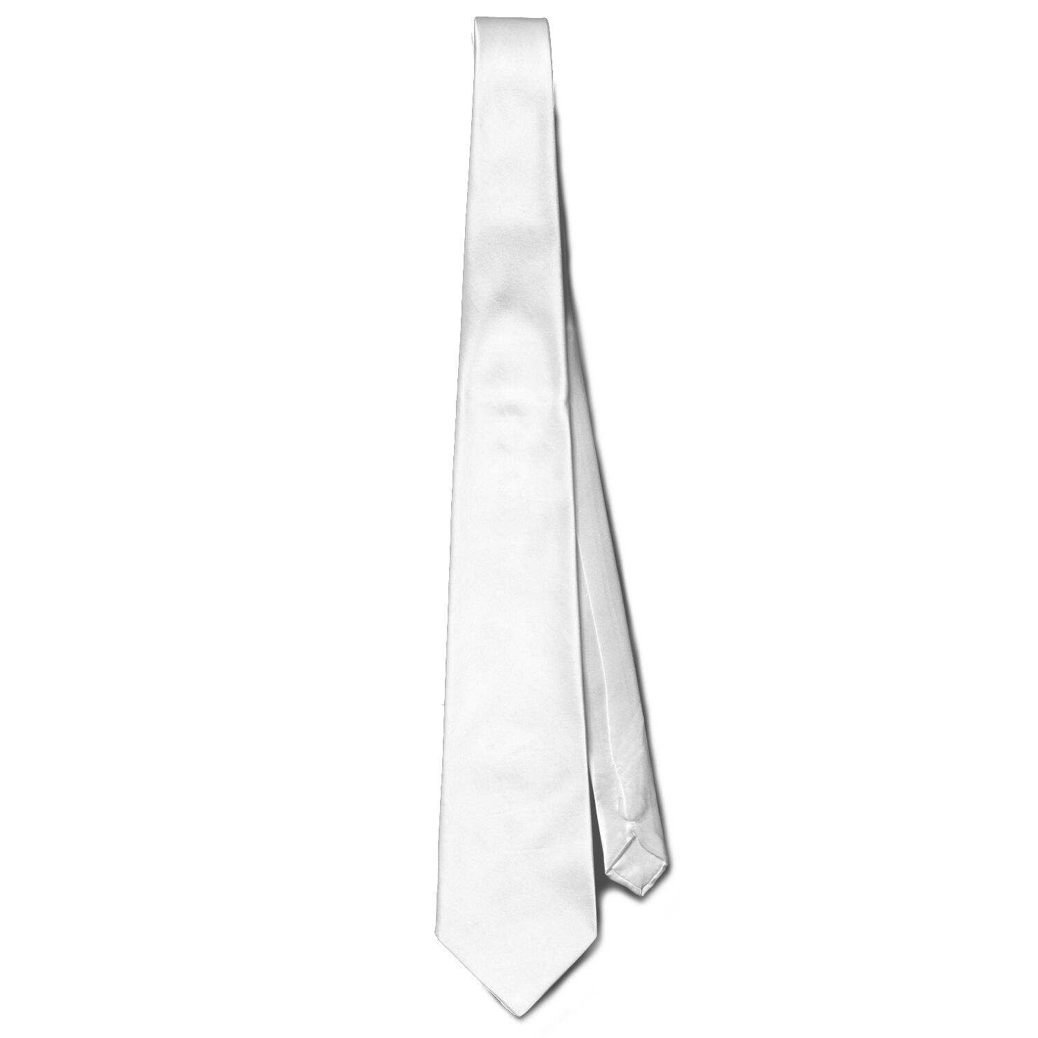 Krawatte klassisch 9,5x140cm wei� Cr�pe Satin 12,5