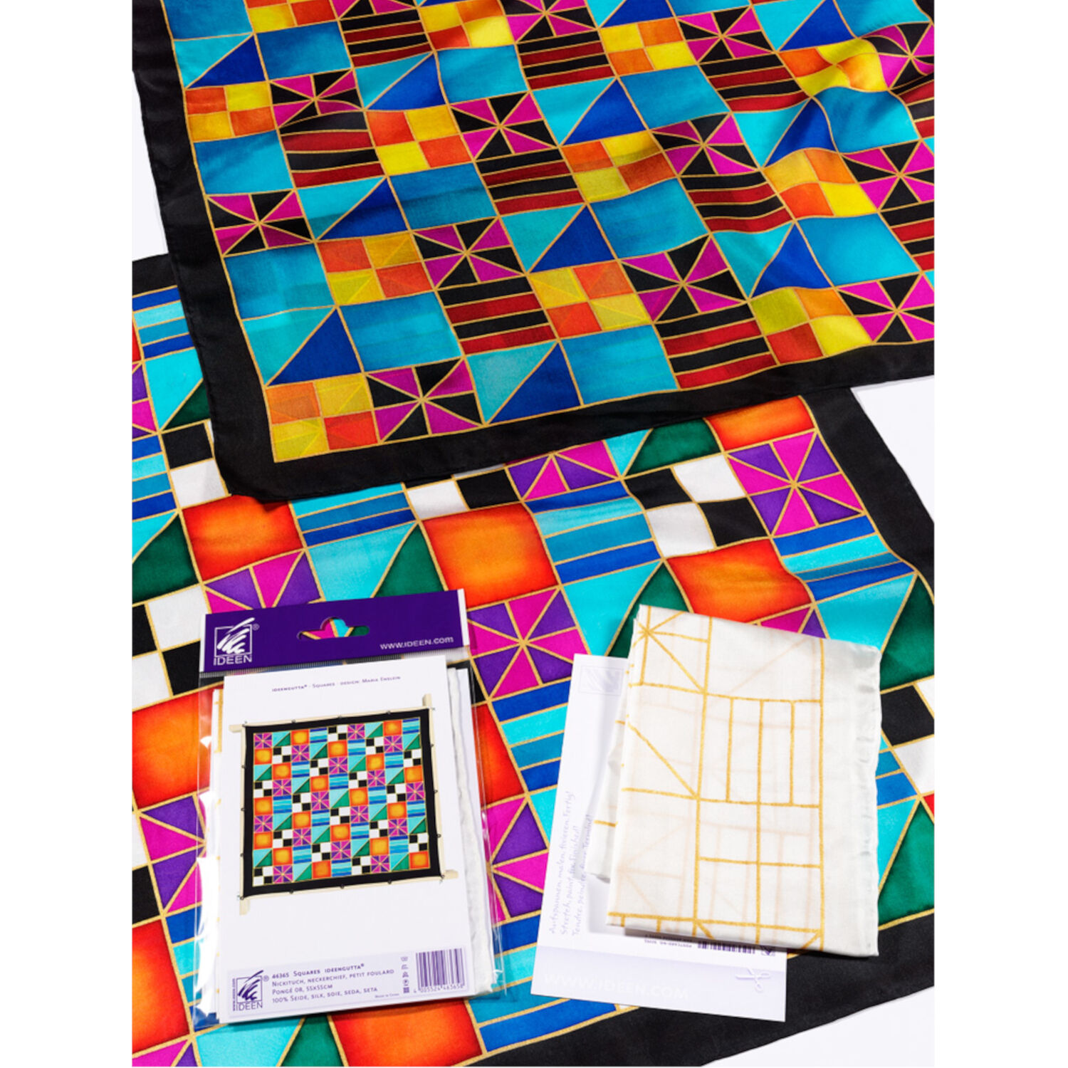 Gutta-Tuch 55x55, Pong� 08, Motiv Squares Bild 2