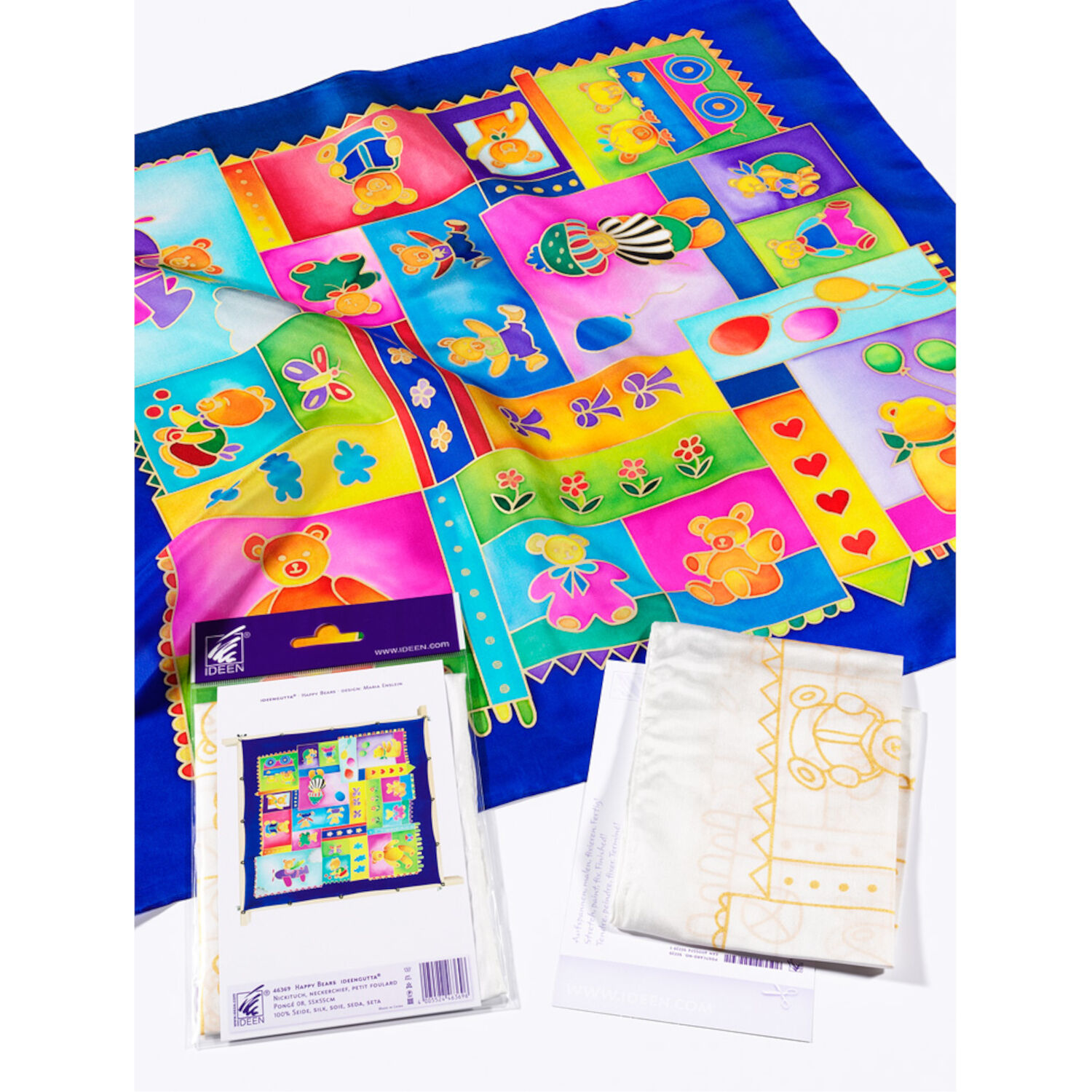 Gutta-Tuch 55x55, Pong� 08, Motiv Happy Bears Bild 2