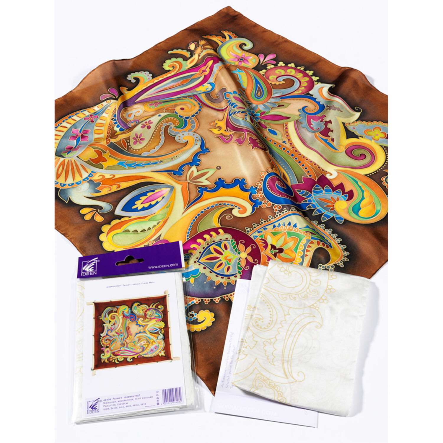 Gutta-Tuch 55x55, Pong� 08, Motiv Paisley Bild 2