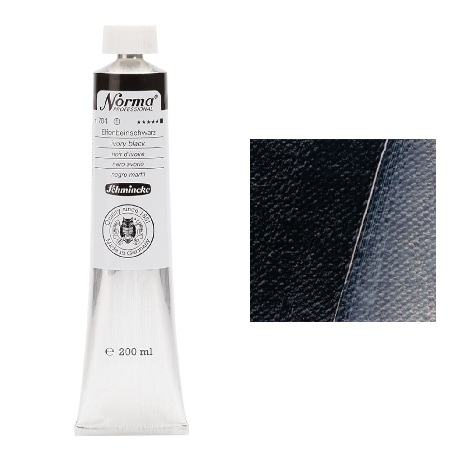 Norma Prof. �lfarbe, Elfenbeinschwarz, 200ml