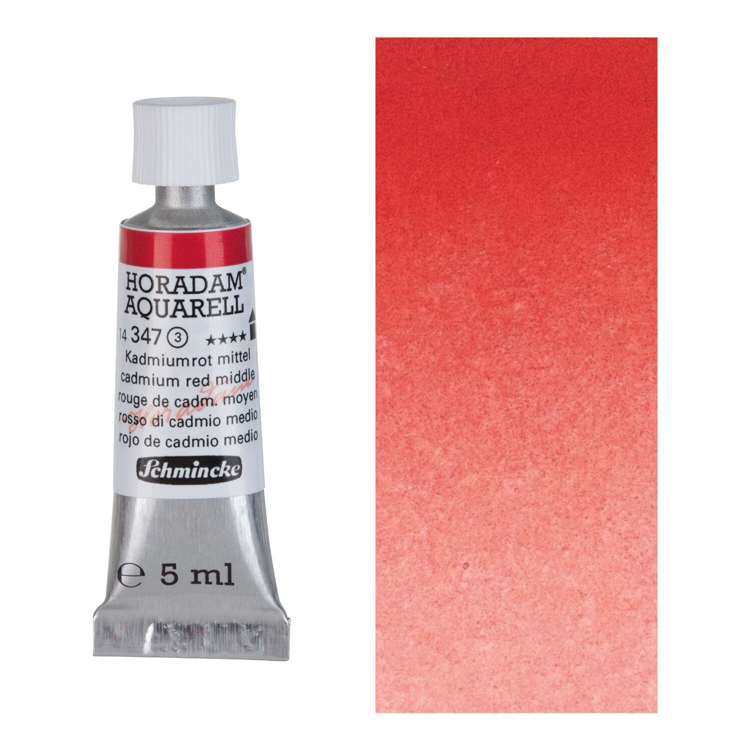 HORADAM AQUARELL, Kadmiumrot mittel, Tube, 5 ml