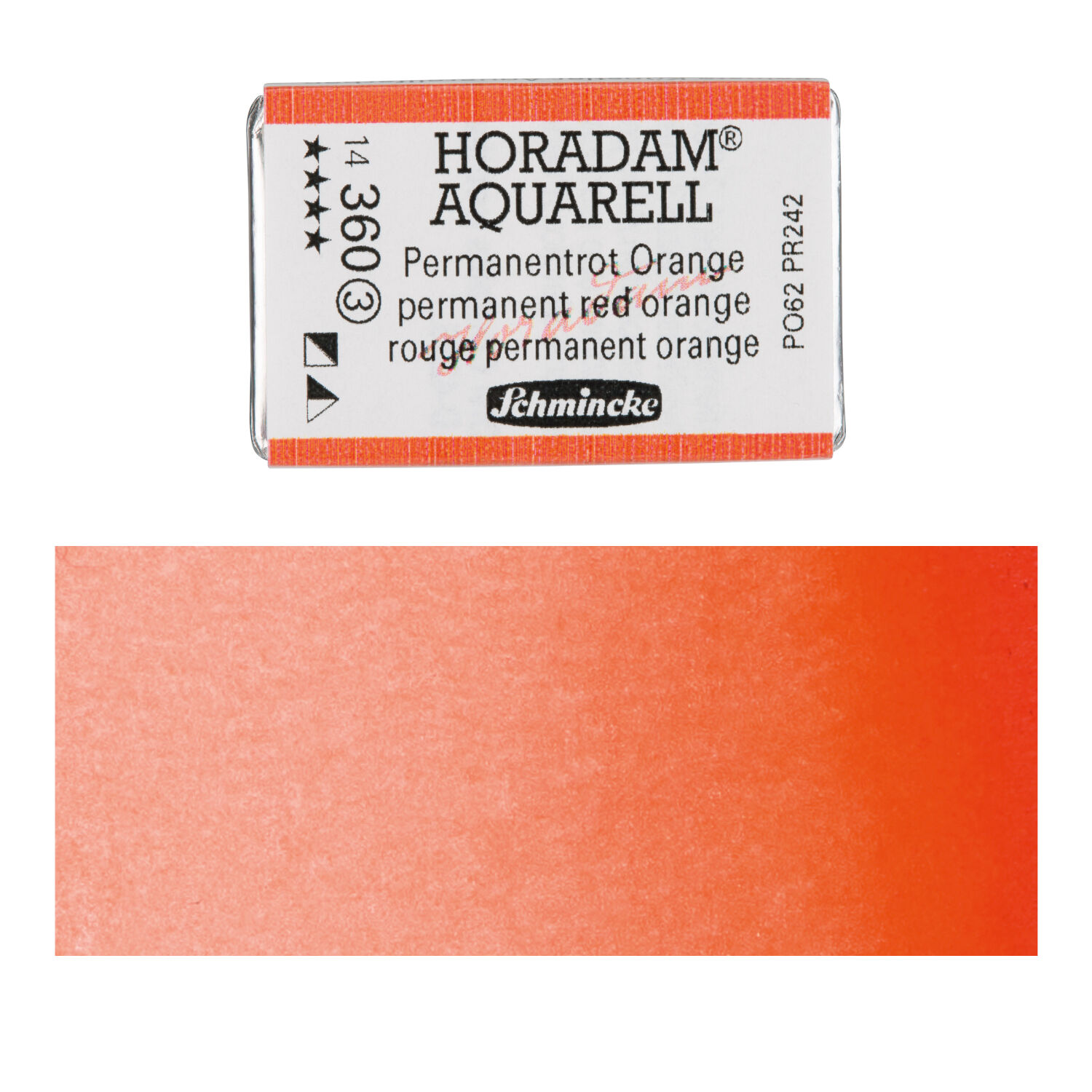 Horadam Aquarell, Permanentrot orange 1/1 N�pfchen