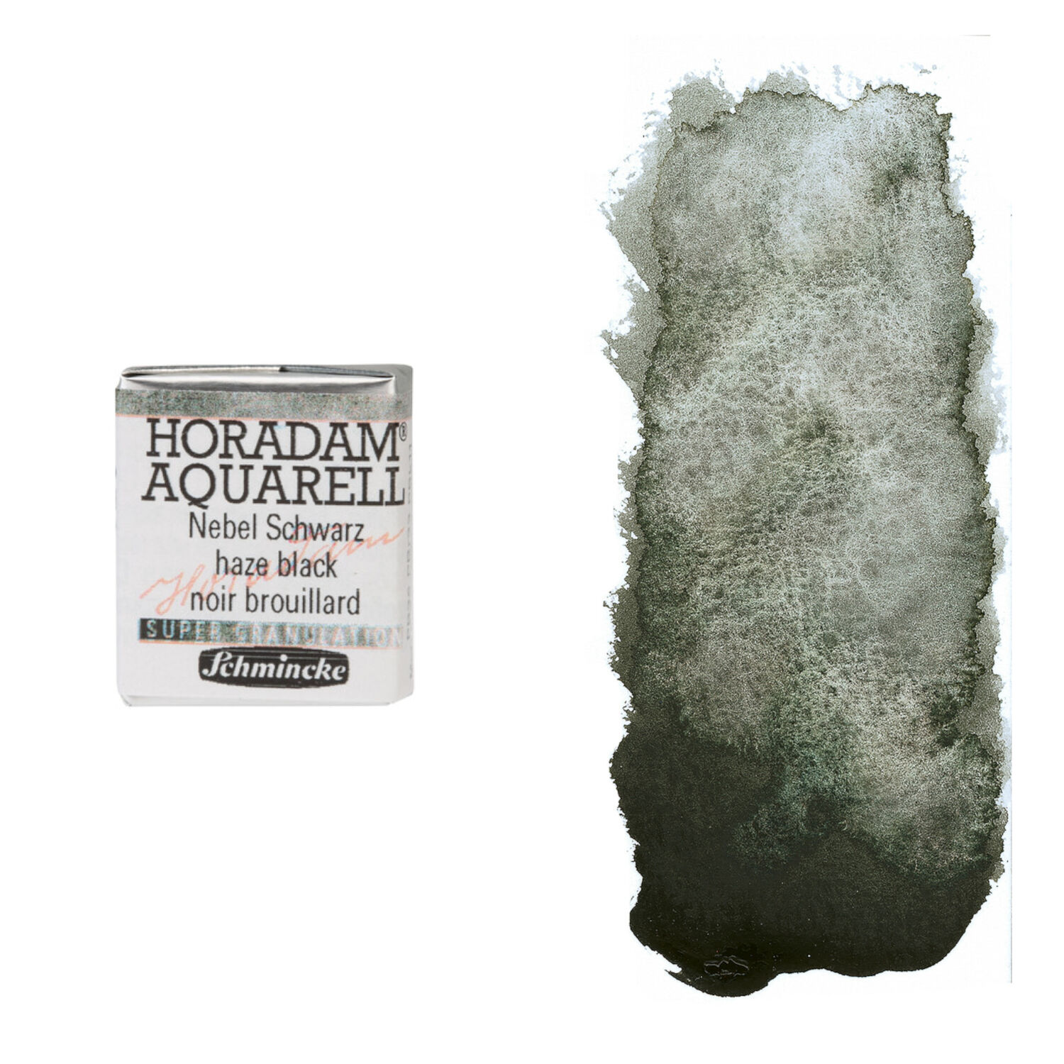 NEU Horadam Aquarell Super Granulation, 1/2 N�pfchen, Nebel Schwarz