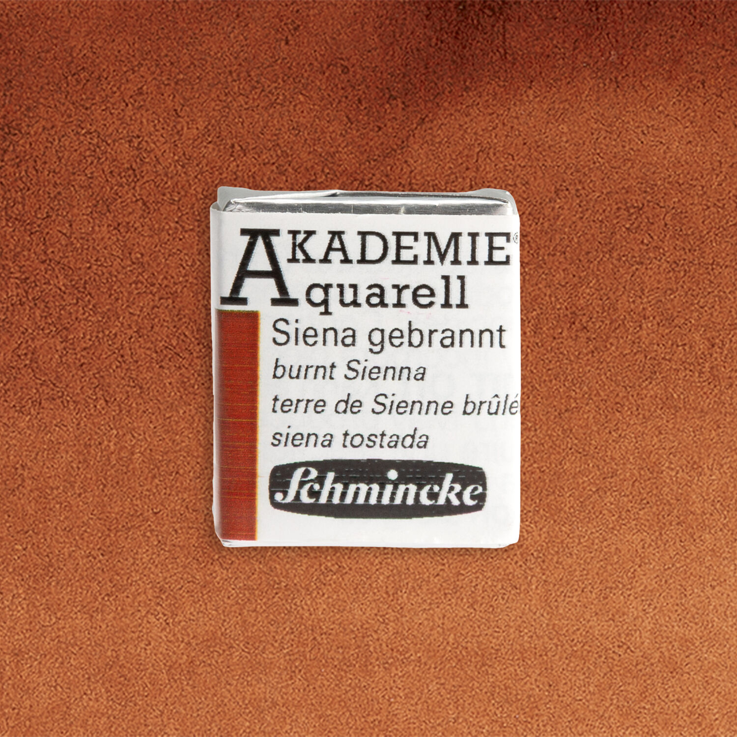 Akademie-Aquarellfarbe 1/2 Napf, Siena Gebrannt
