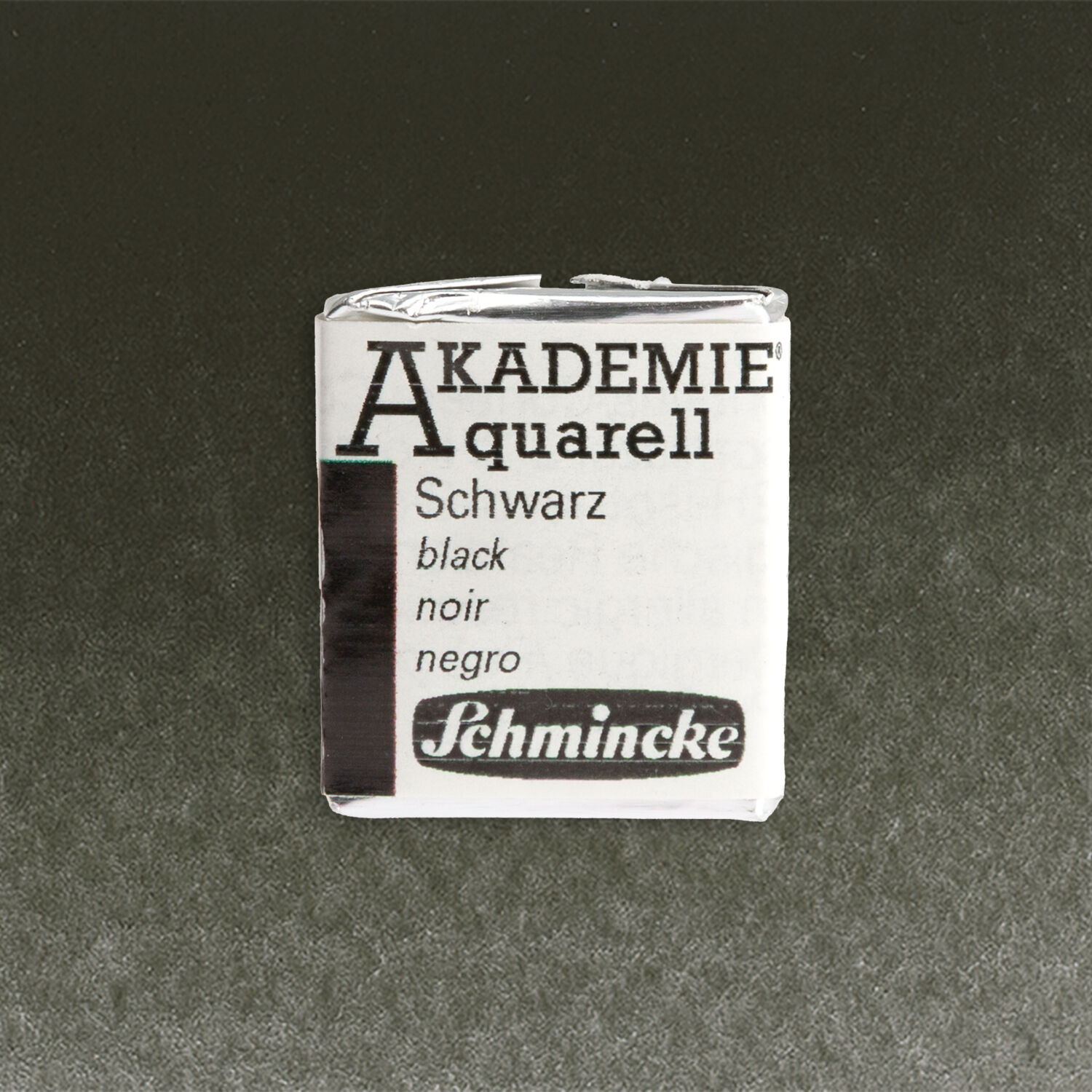 Akademie-Aquarellfarbe 1/2 Napf, Schwarz
