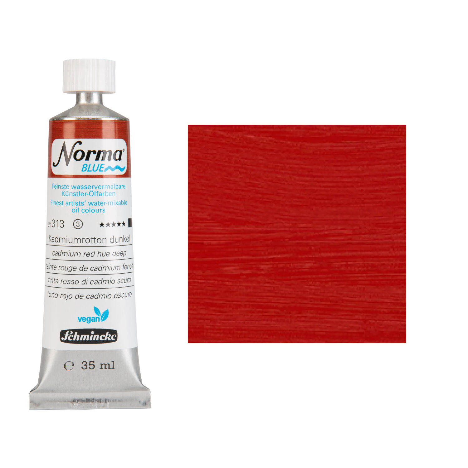 NEU Schmincke Norma BLUE, wasservermalbare �lfarbe, 35 ml, Kadmiumrotton dunkel