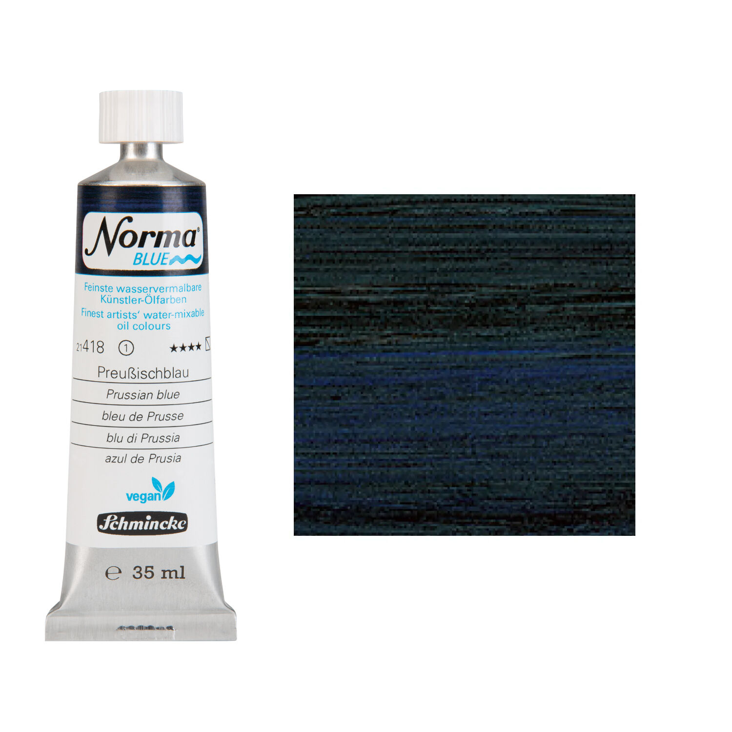 NEU Schmincke Norma BLUE, wasservermalbare �lfarbe, 35 ml, Preu�ischblau