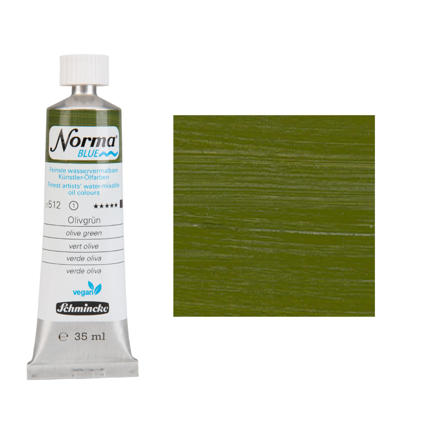 NEU Schmincke Norma BLUE, wasservermalbare �lfarbe, 35 ml, Olivgr�n