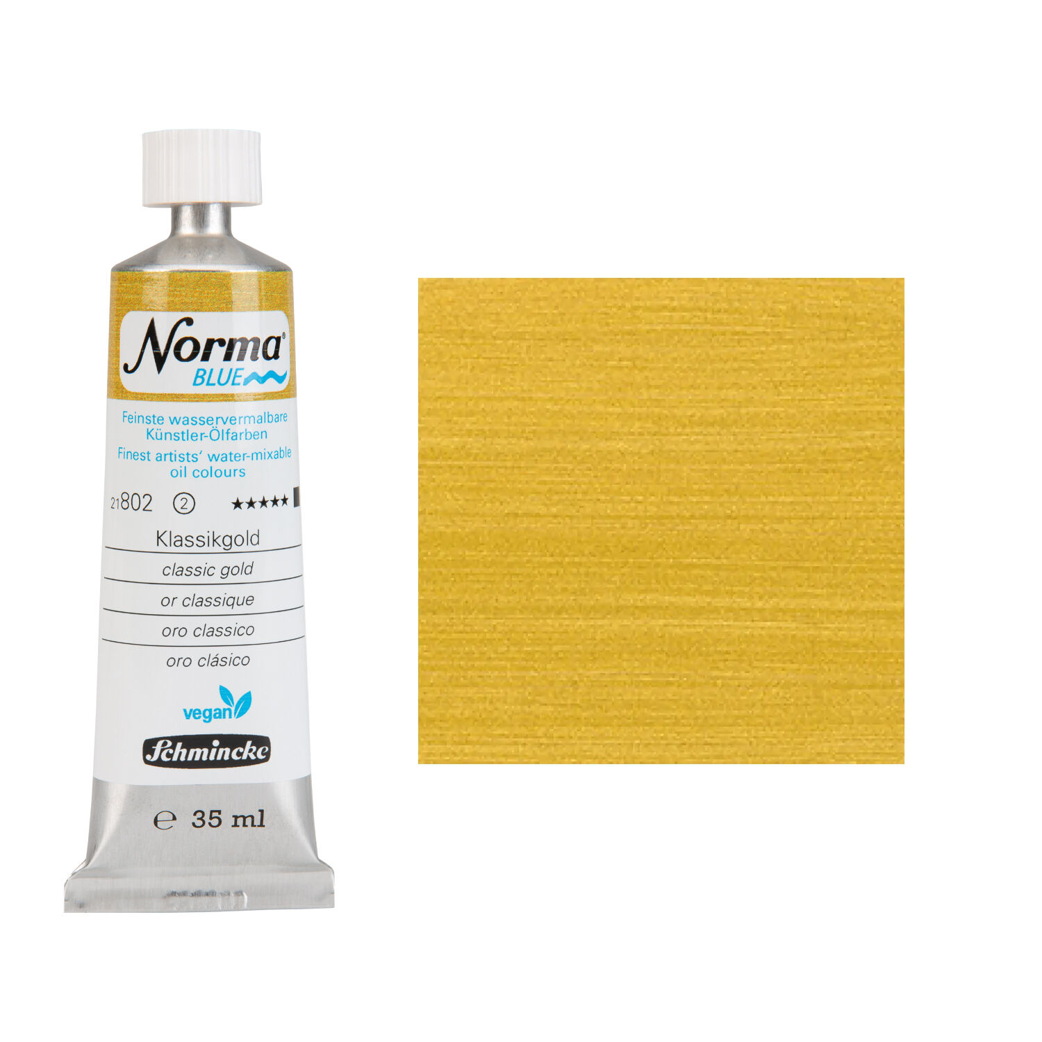 NEU Schmincke Norma BLUE, wasservermalbare �lfarbe, 35 ml, Klassikgold