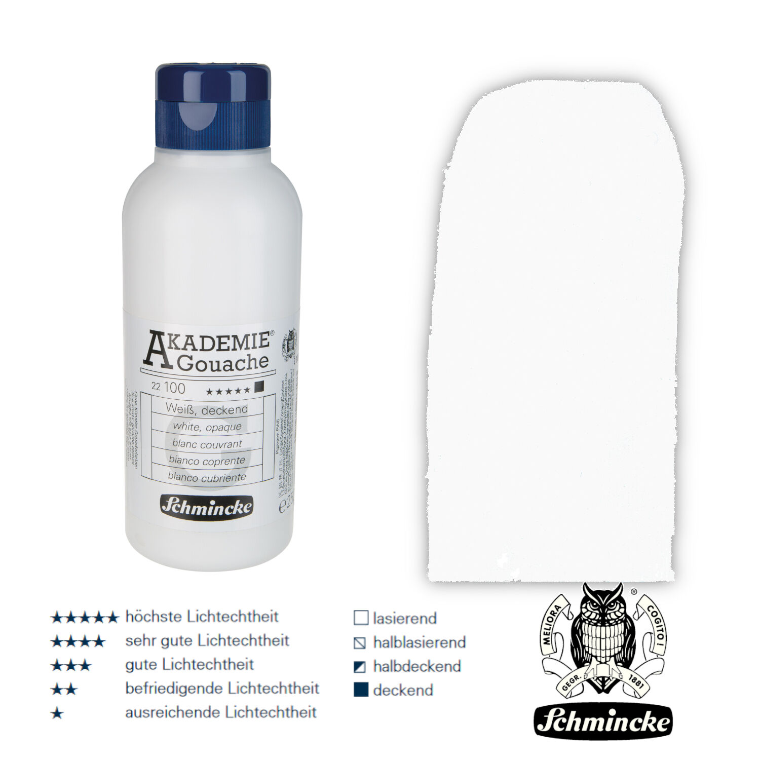 Schmincke Akademie Gouache, 250ml Wei� deckend
