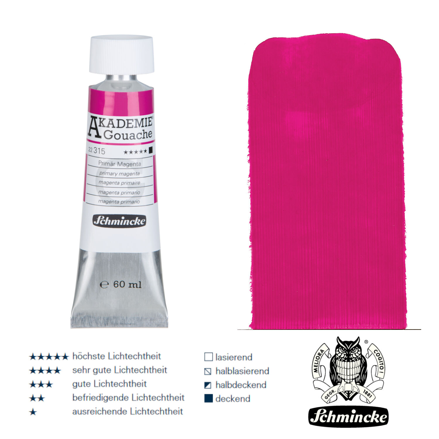 Schmincke Akademie Gouache, 60ml, Prim�r Magenta