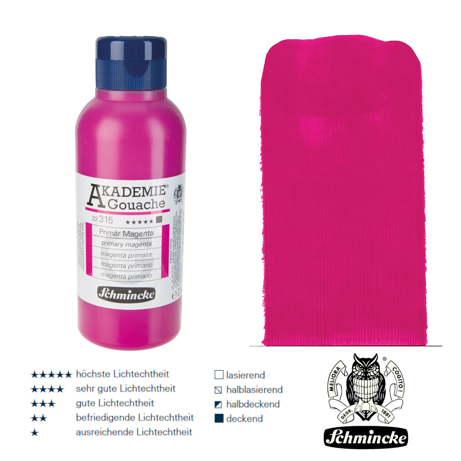 Schmincke Akademie Gouache, 250ml Prim�r Magenta