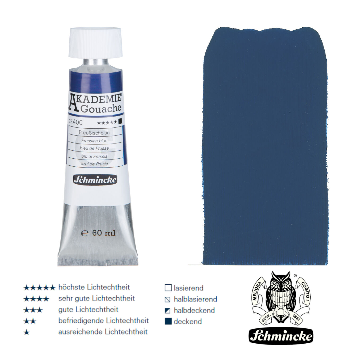 Schmincke Akademie Gouache, 60ml, Preu�ischblau